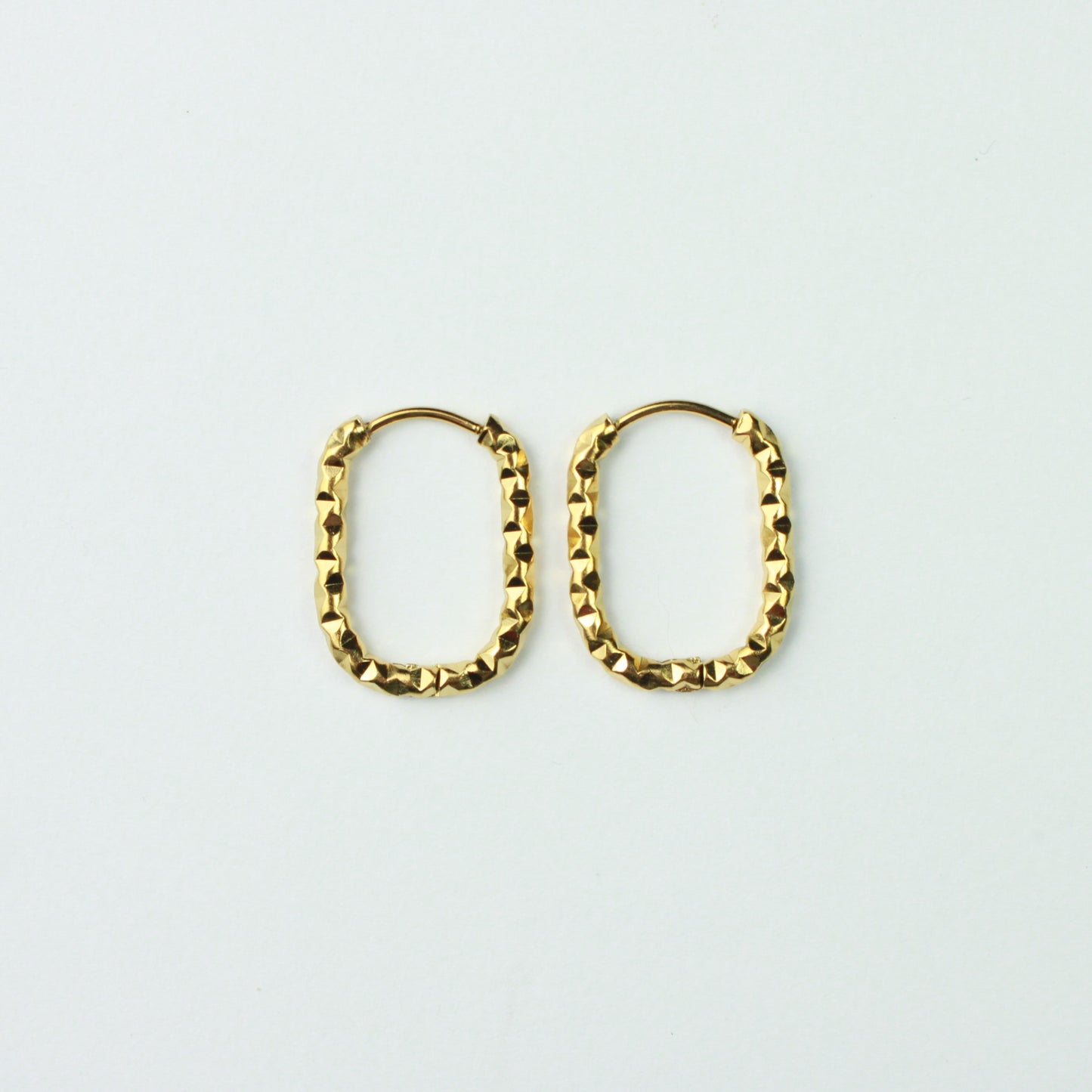 Dented Rectangular Earrings