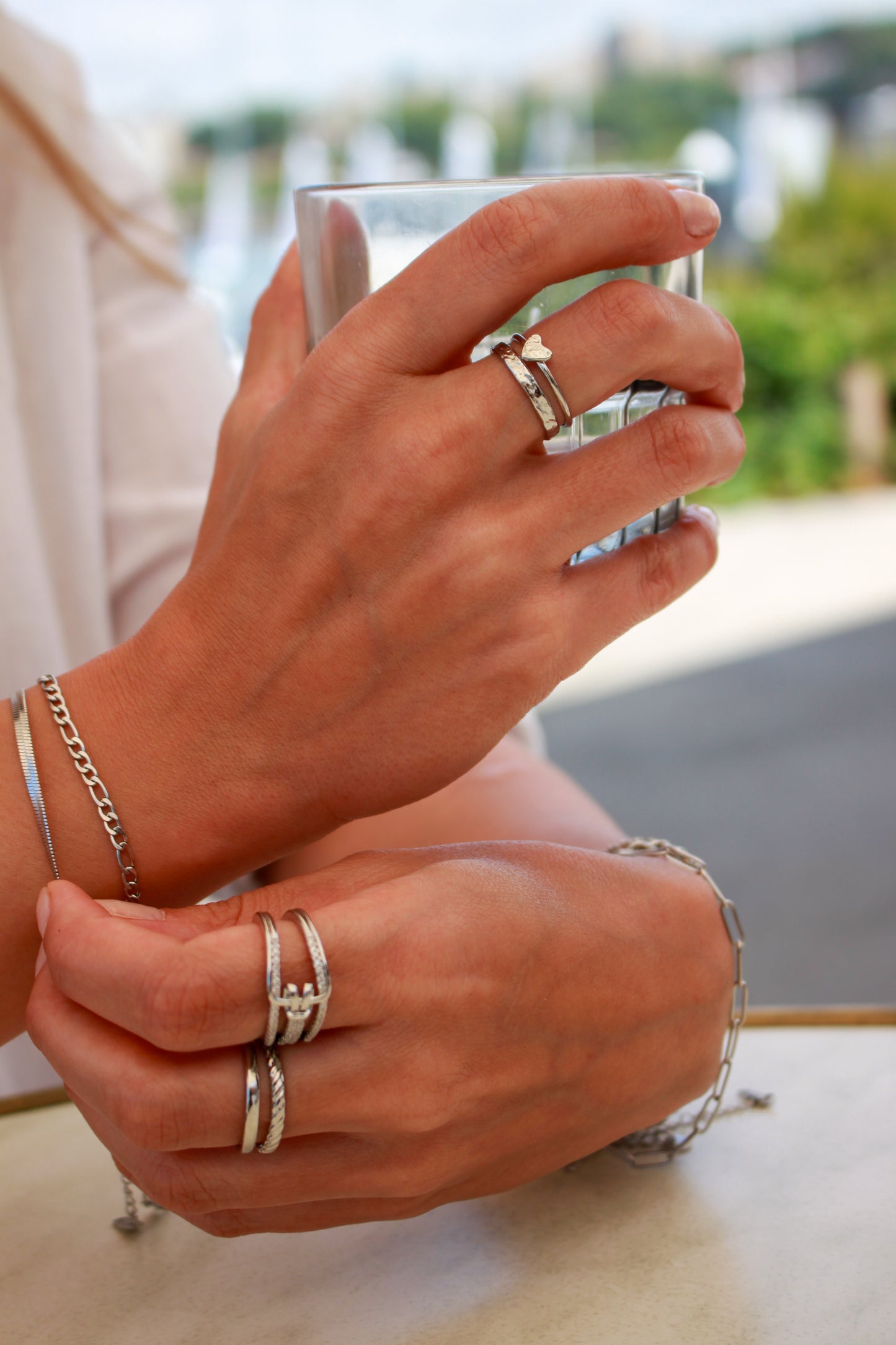 Anel Coração Duplo