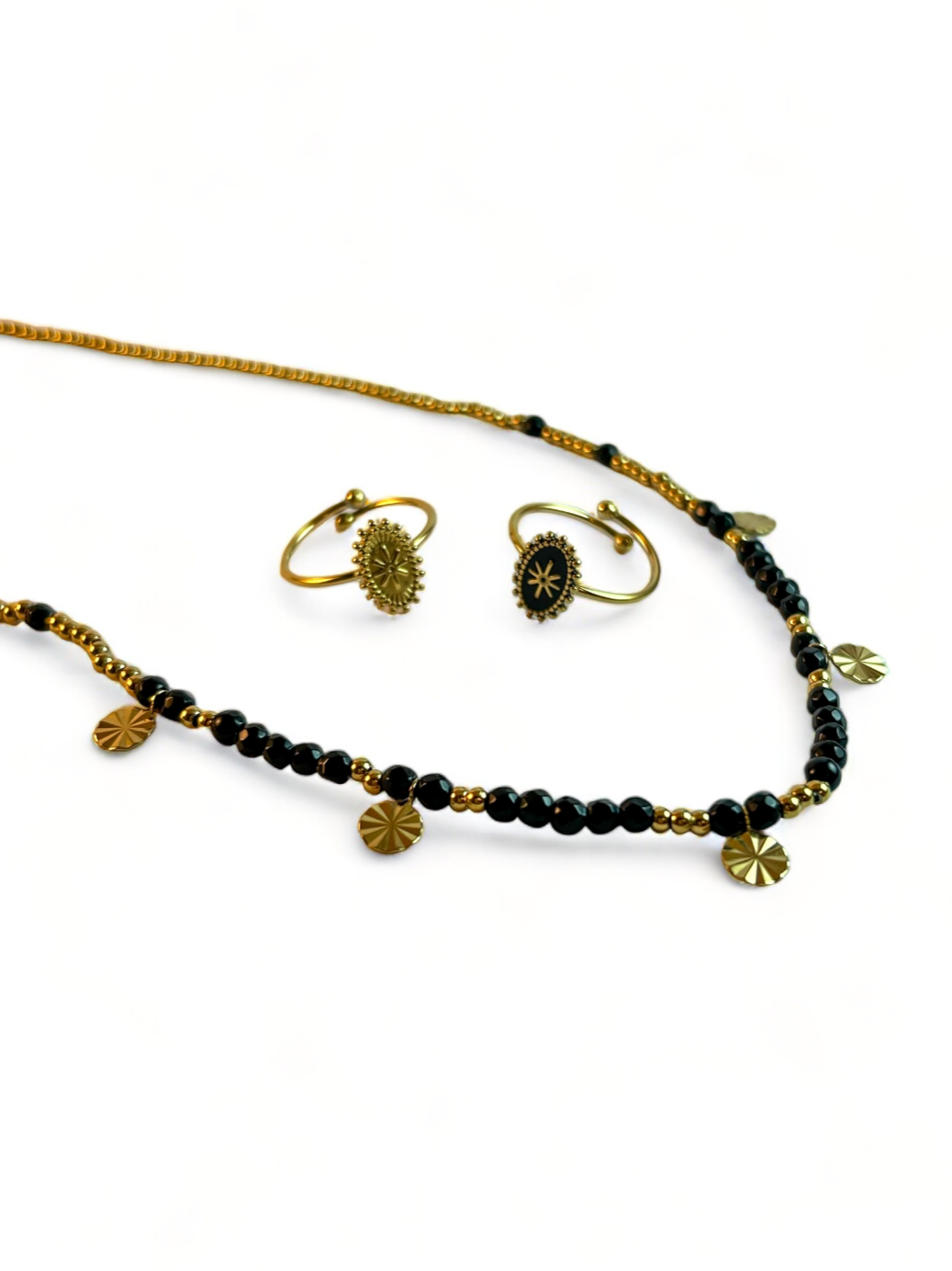 Boho Black Stone Ring