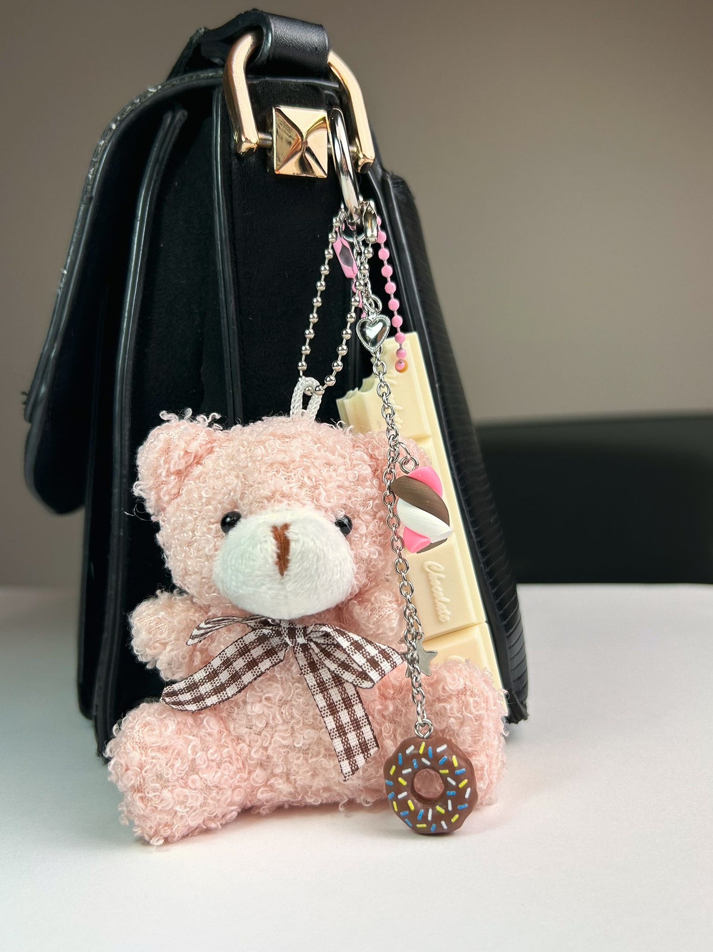 Pink Teddy Bag Charm Combo