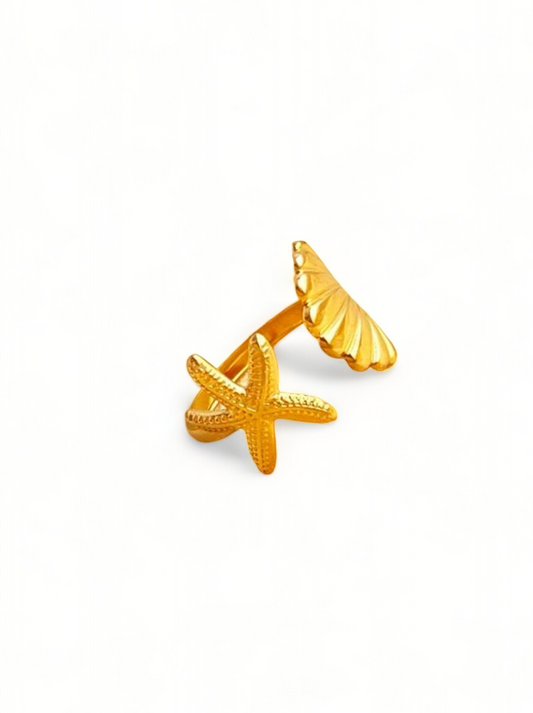 Shell and Starfish Ring