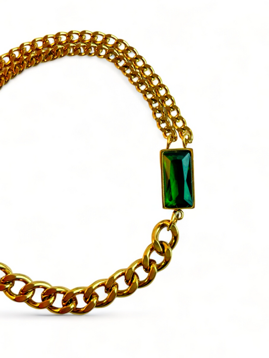 GreenStone Chain Bracelet