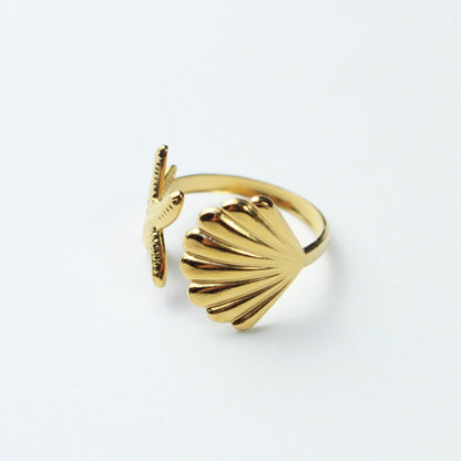 Anillo Concha y Estrella de Mar