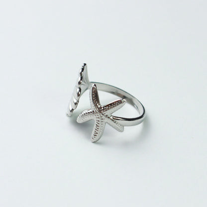 Anillo Concha y Estrella de Mar