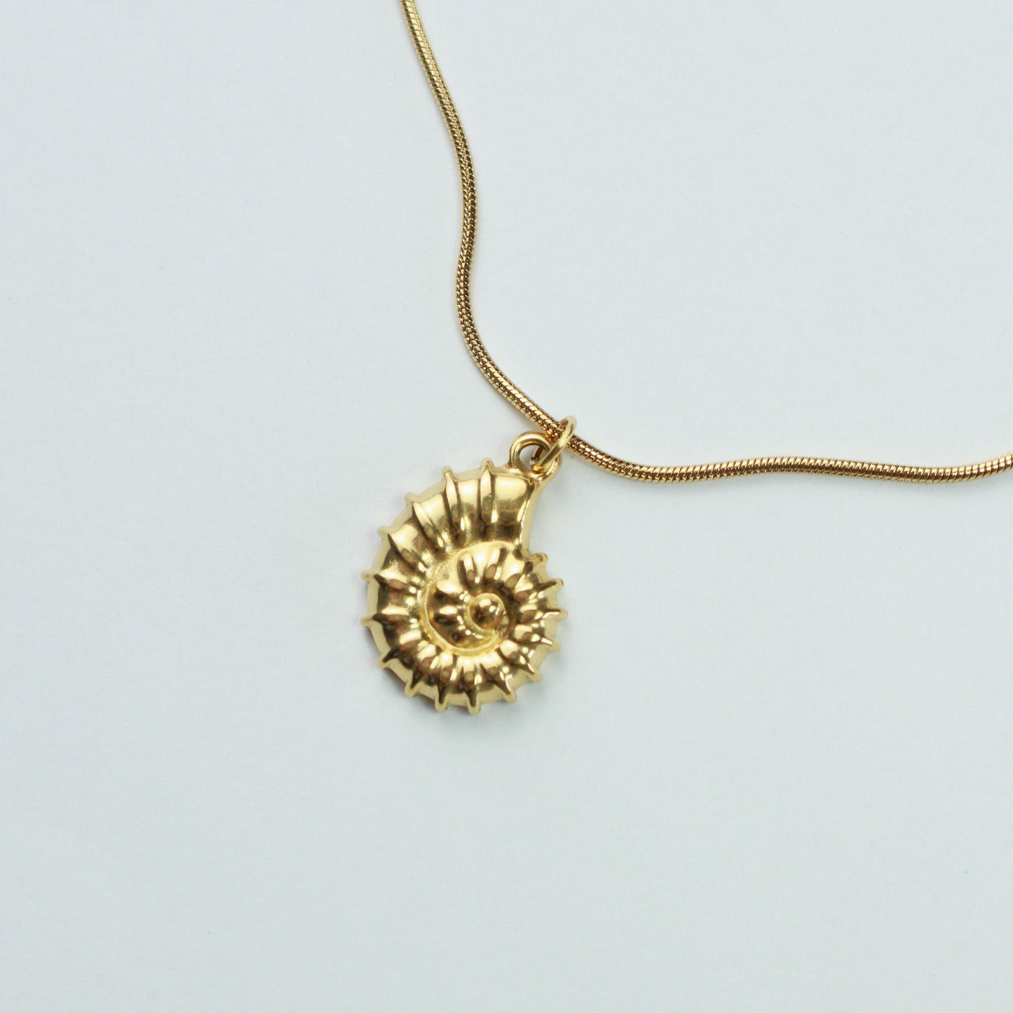 Spiral Shell Pendant Necklace