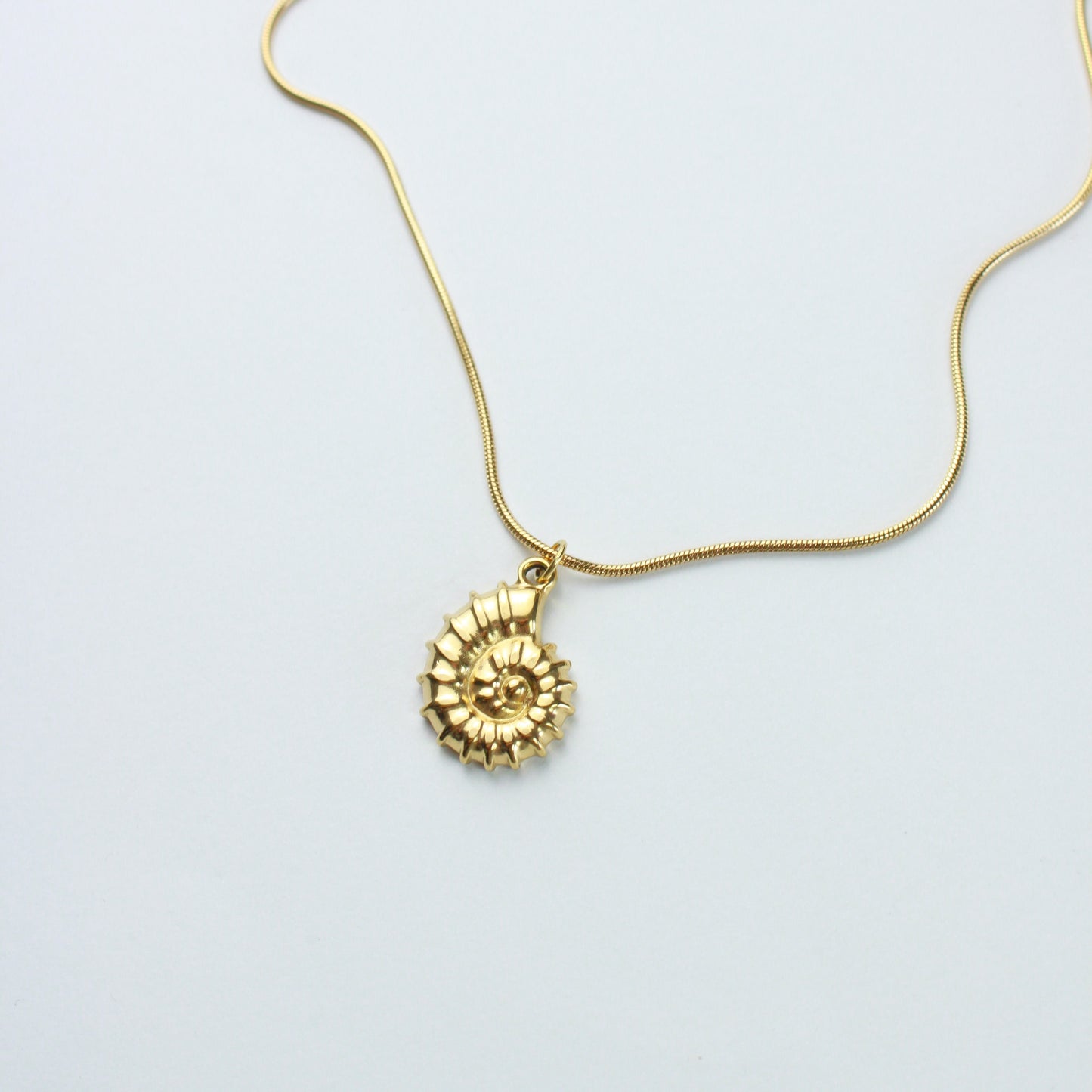 Spiral Shell Pendant Necklace