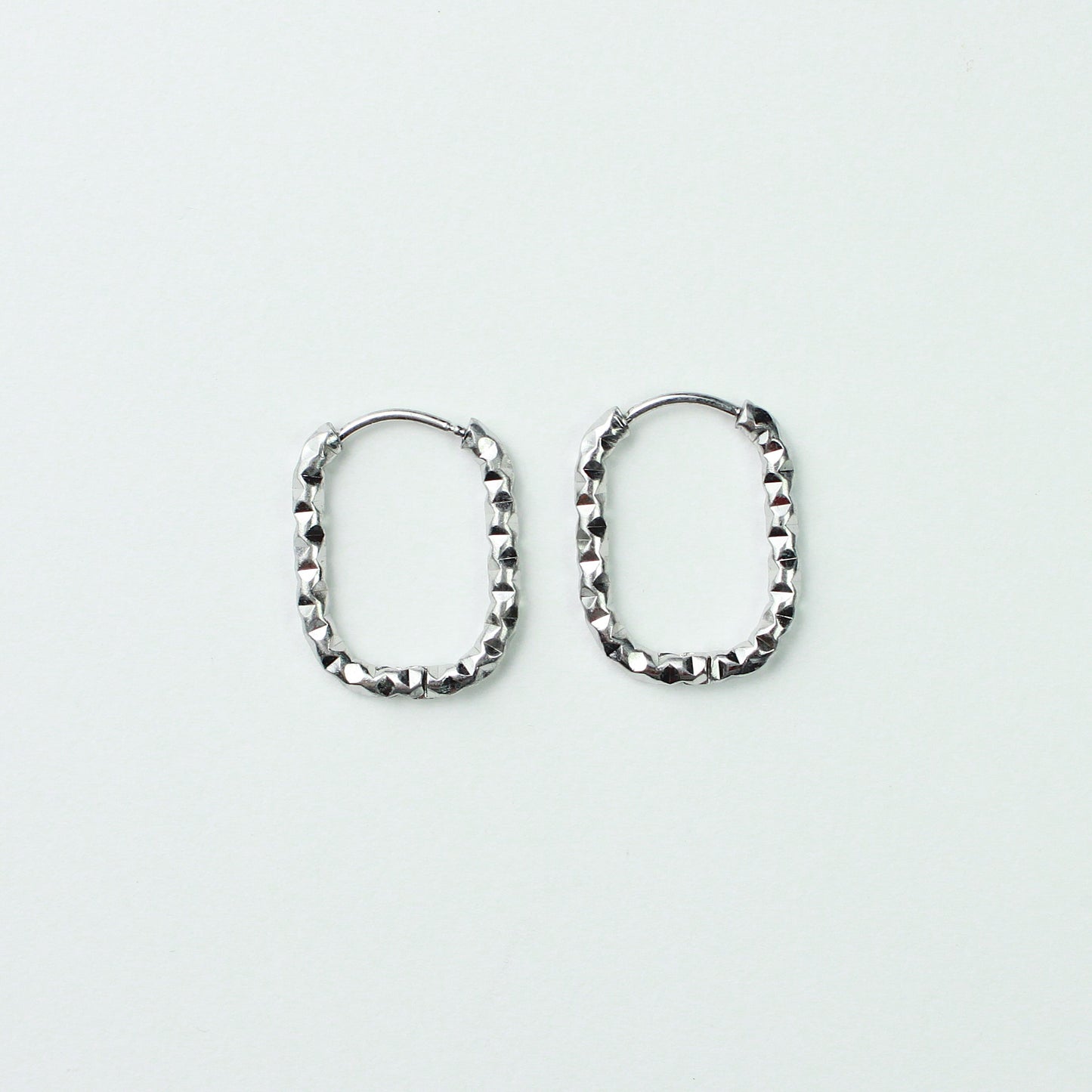 Dented Rectangular Earrings