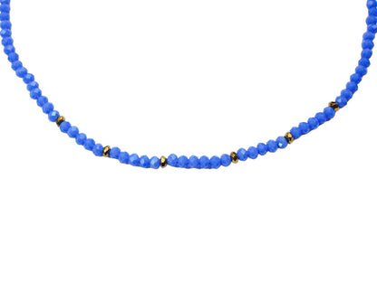 Pastel Blue Beaded Choker