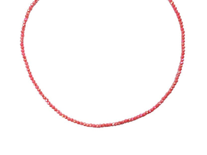 Salmon Pink Beaded Choker