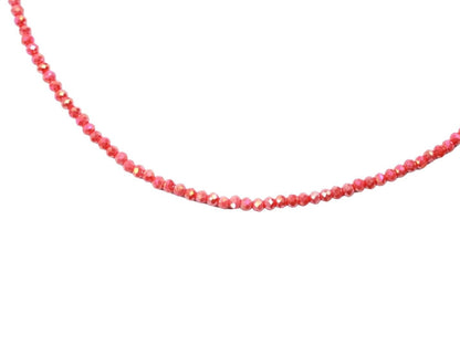 Salmon Pink Beaded Choker