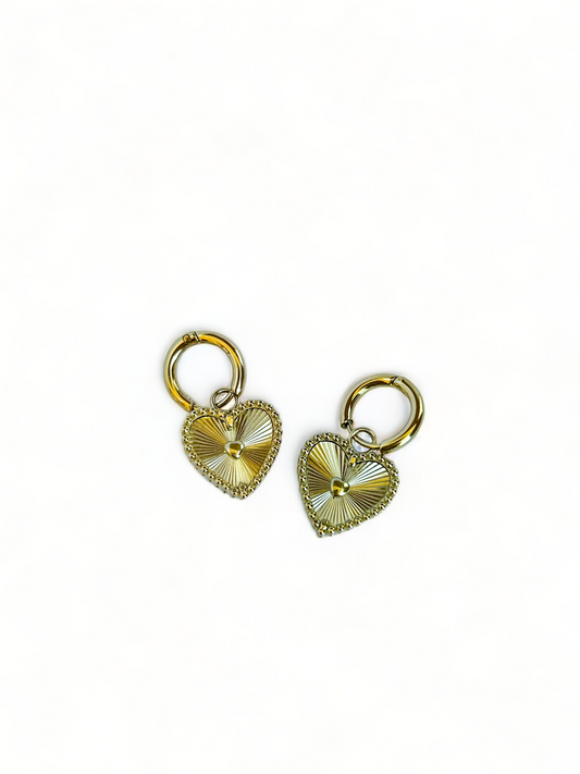 Golden Heart Earrings