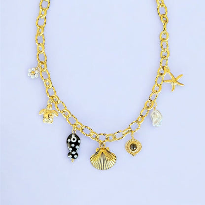 Dark Summer Bliss Charm Necklace