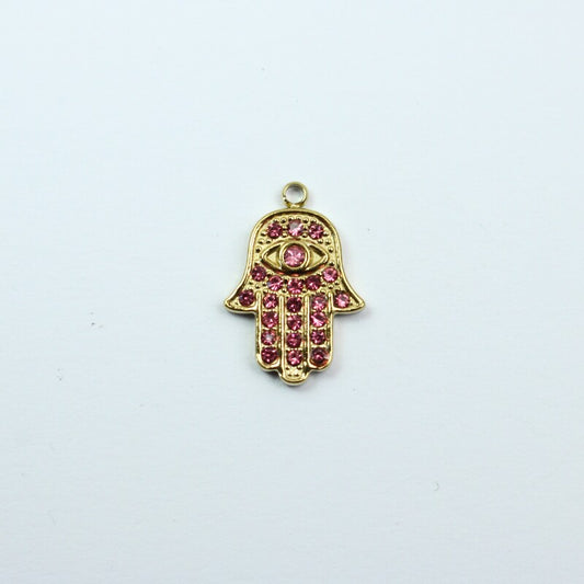 Hamsa Hand Pink Diamonds