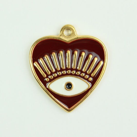 Hamsa Heart Brown