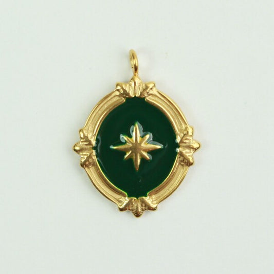 Vintage Dark Green Pendant