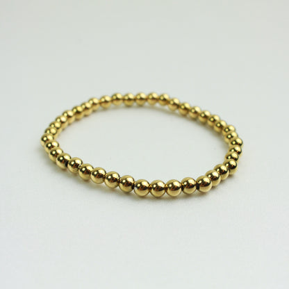 Gold Beads Elastic Bracelet Stainless steel