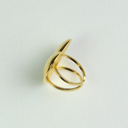 Gold Chunky Heart Ring Valentines 2