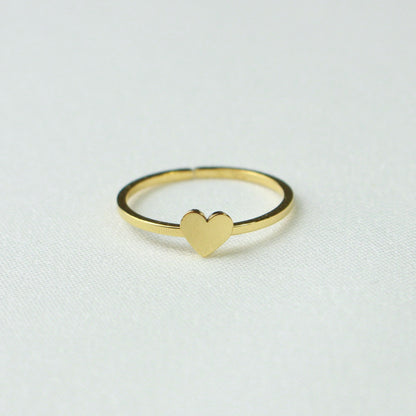 Gold Dainty Heart Ring Valentines