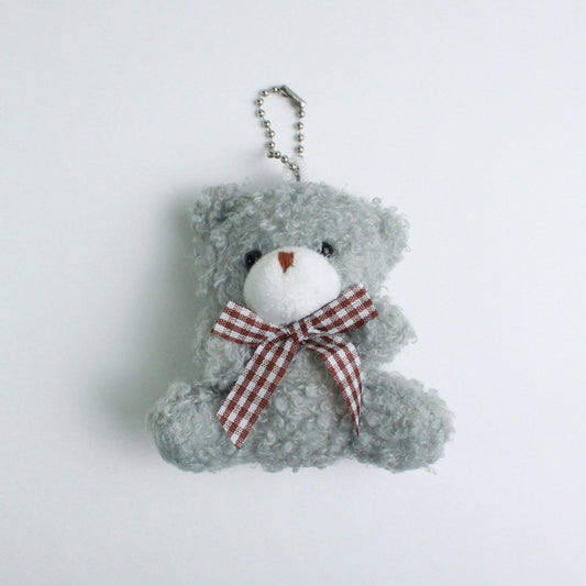 Grey Teddy Keychain