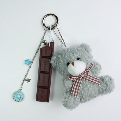 Grey teddy keychain combo