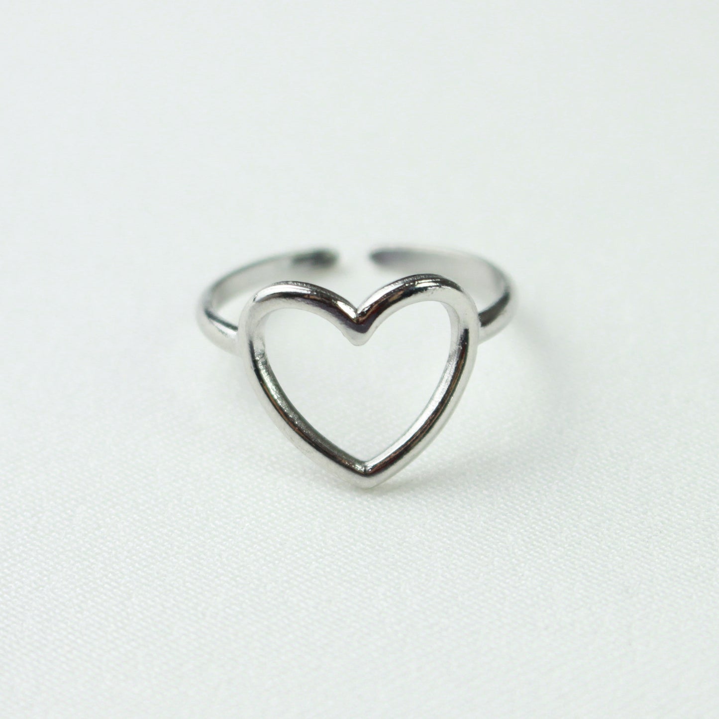 Heart Ouline Ring Silver valentines