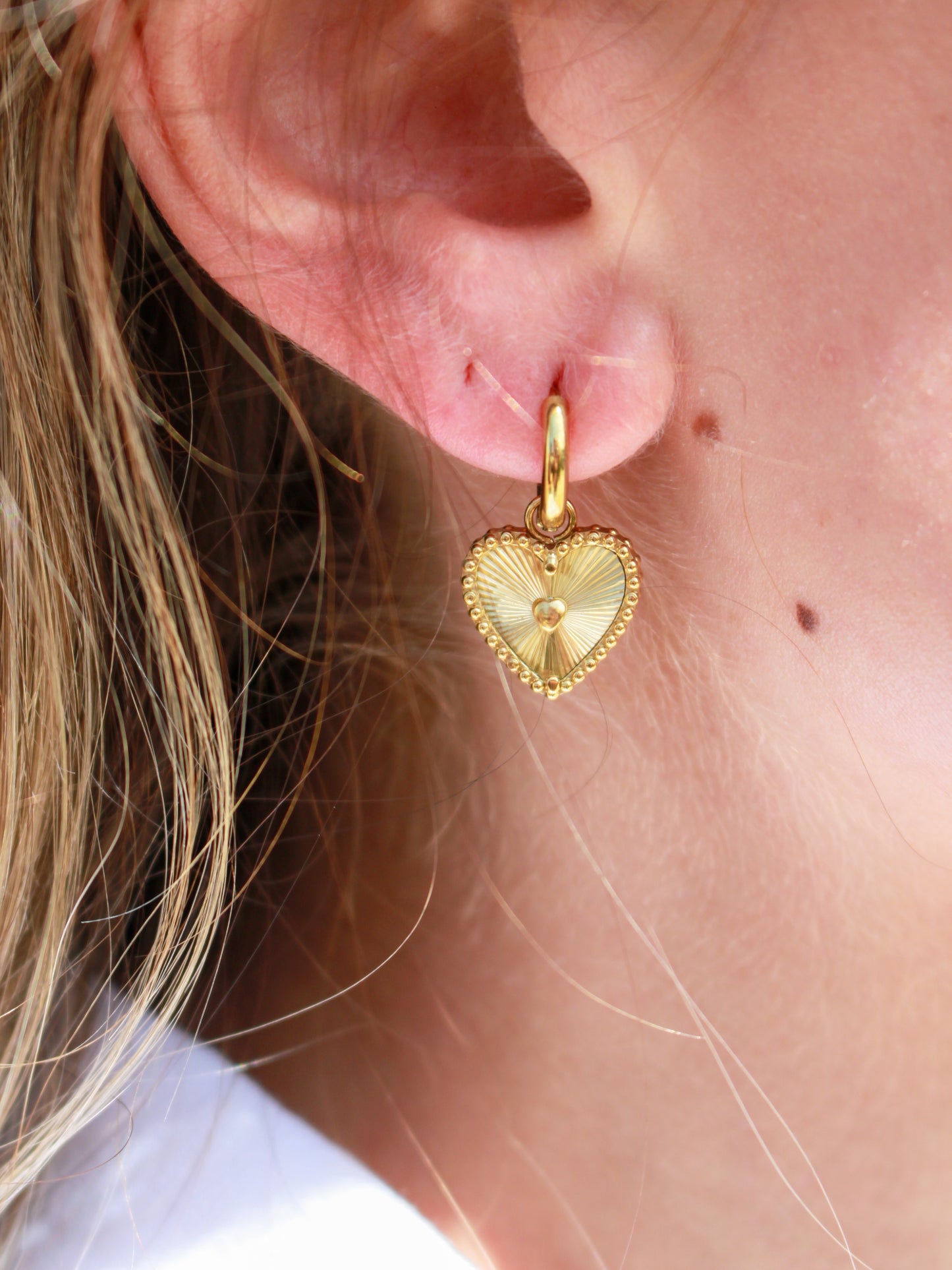 Golden Heart Earrings