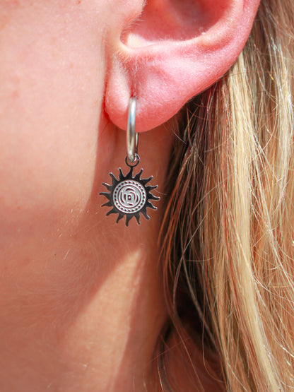 Sun and Moon Charm Earrings