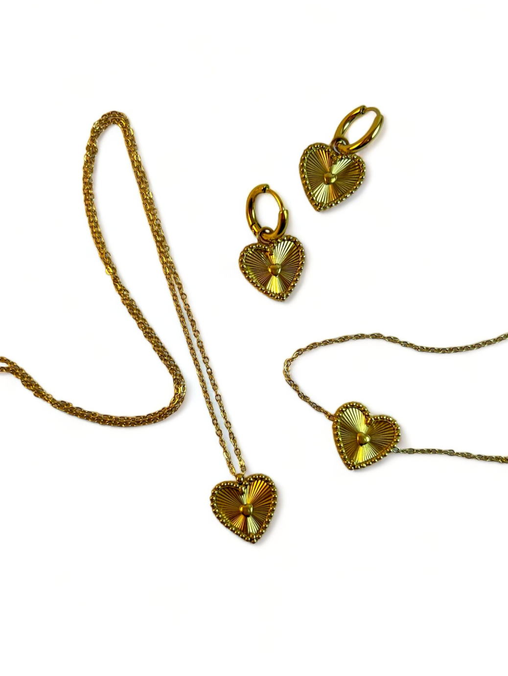 Golden Heart Jewelry Set