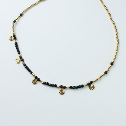 Boho Black Beads Necklace