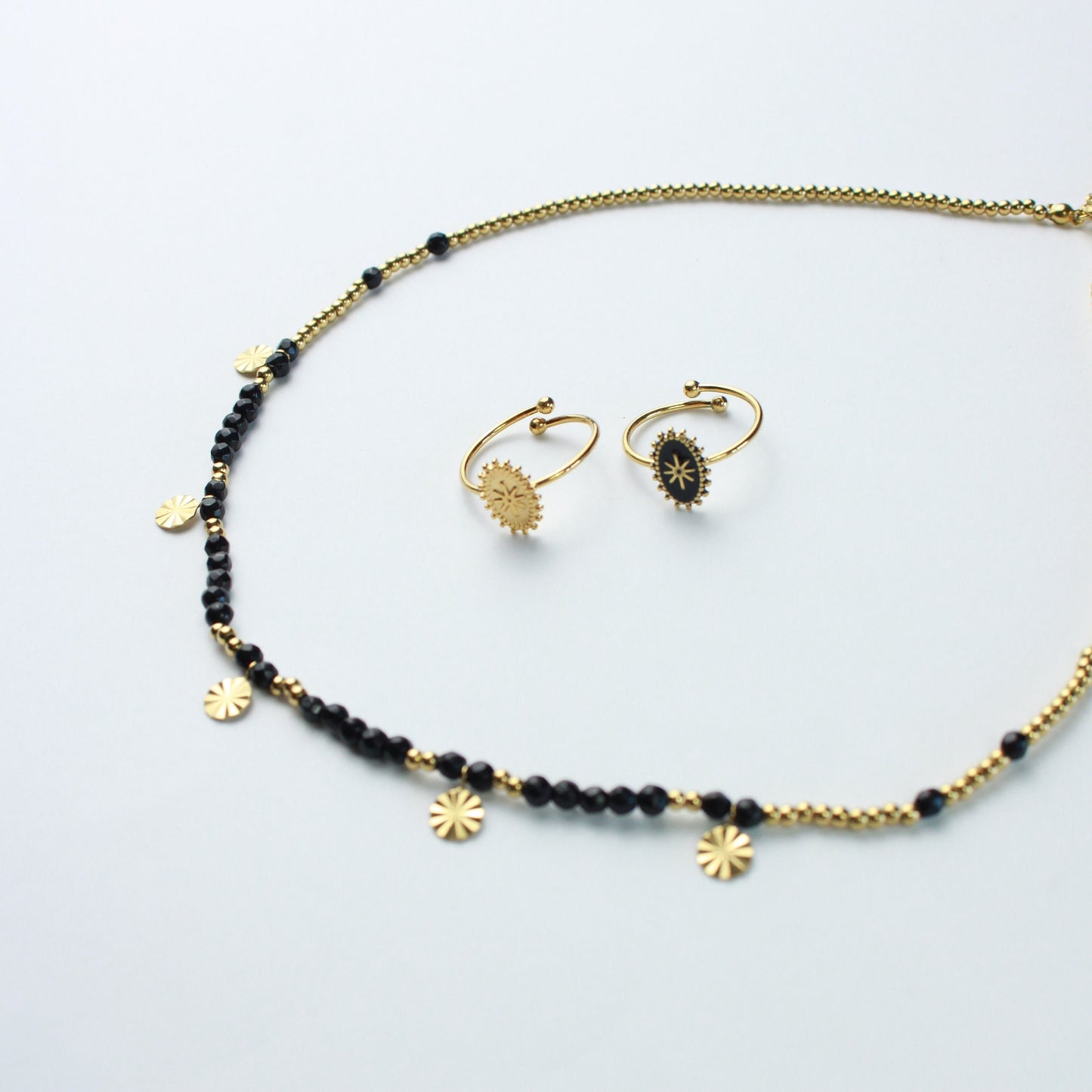 Boho Black Beads Necklace