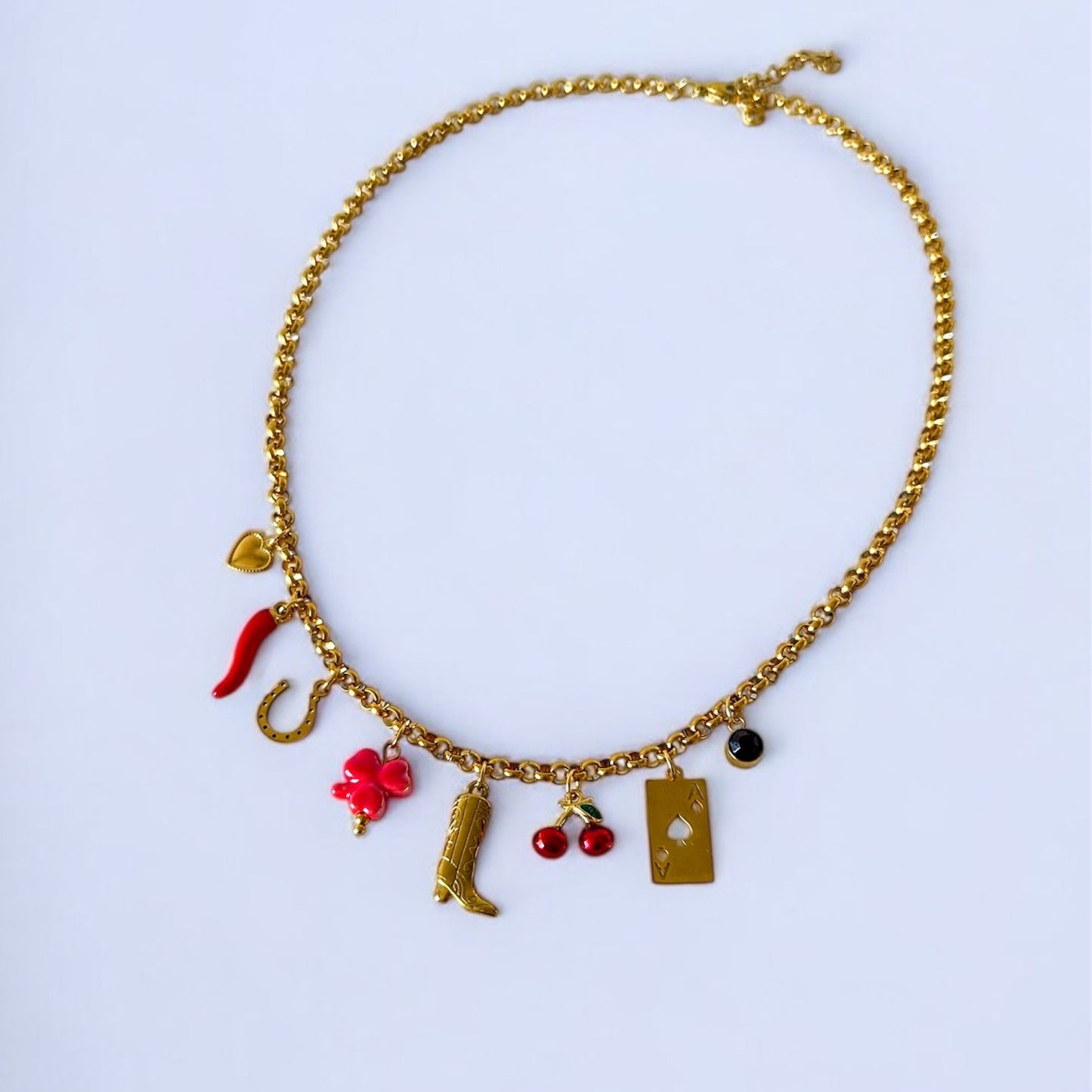 Non Tarnish Spicy Texan Charm Necklace