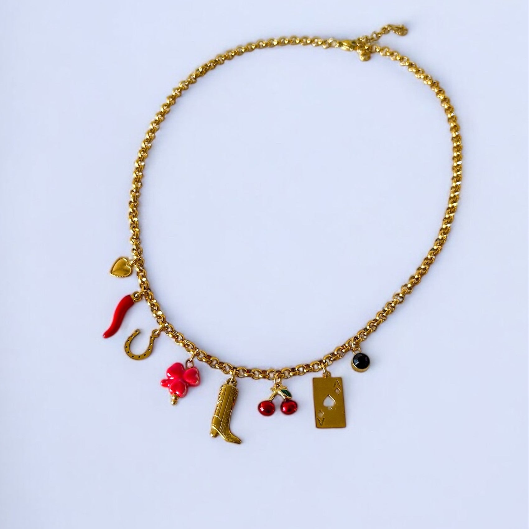 Non Tarnish Spicy Texan Charm Necklace