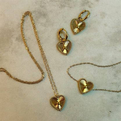 Golden Heart Jewelry Set