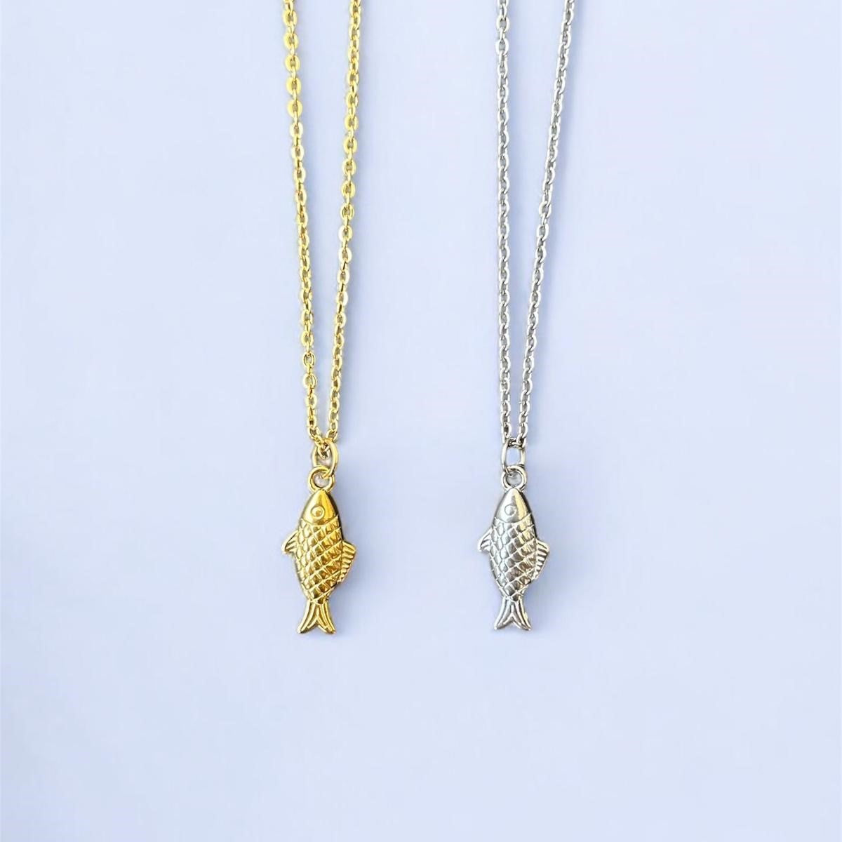 Sardine Necklace Nontarnish Gold and Silver