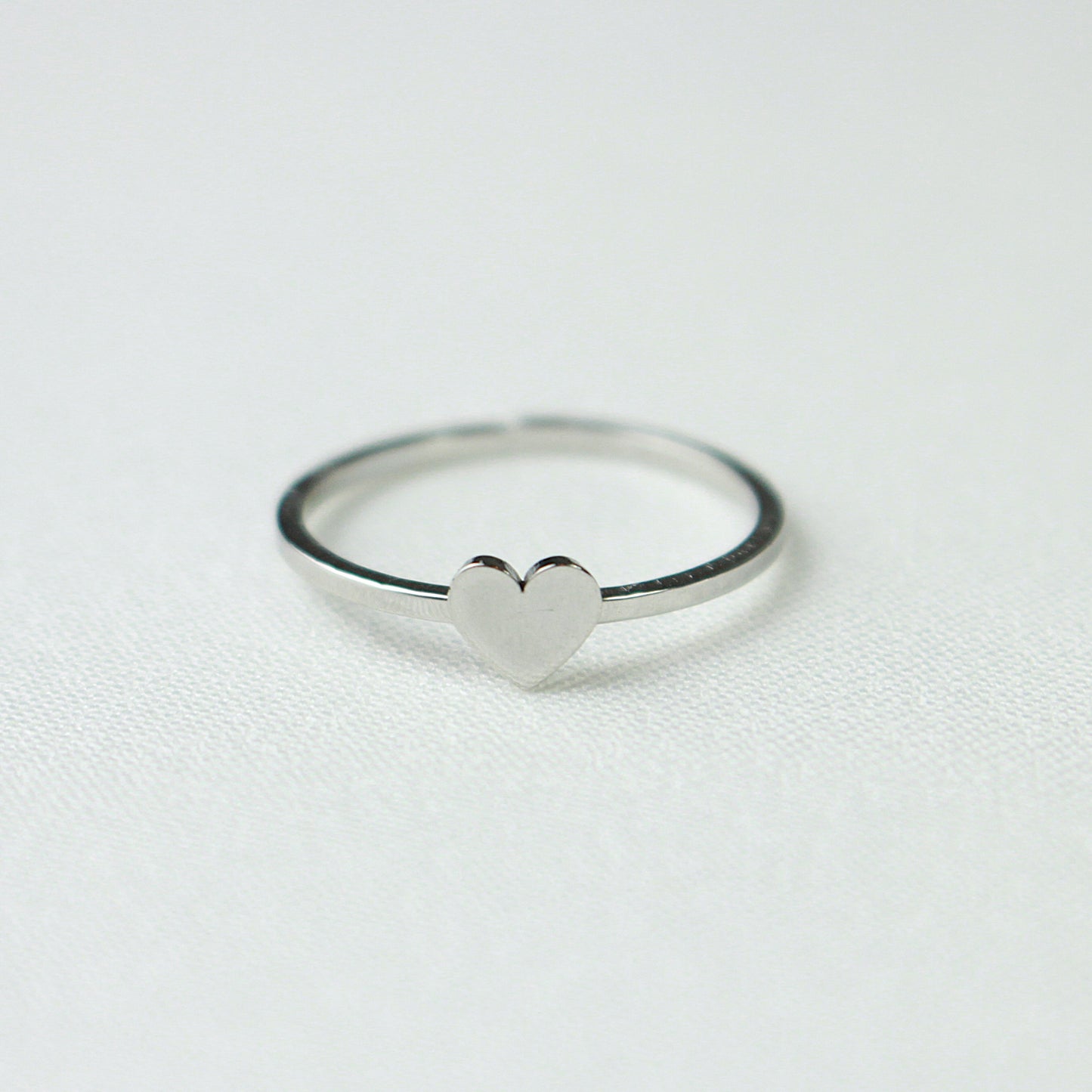 Silver Dainty Heart Ring Valentines