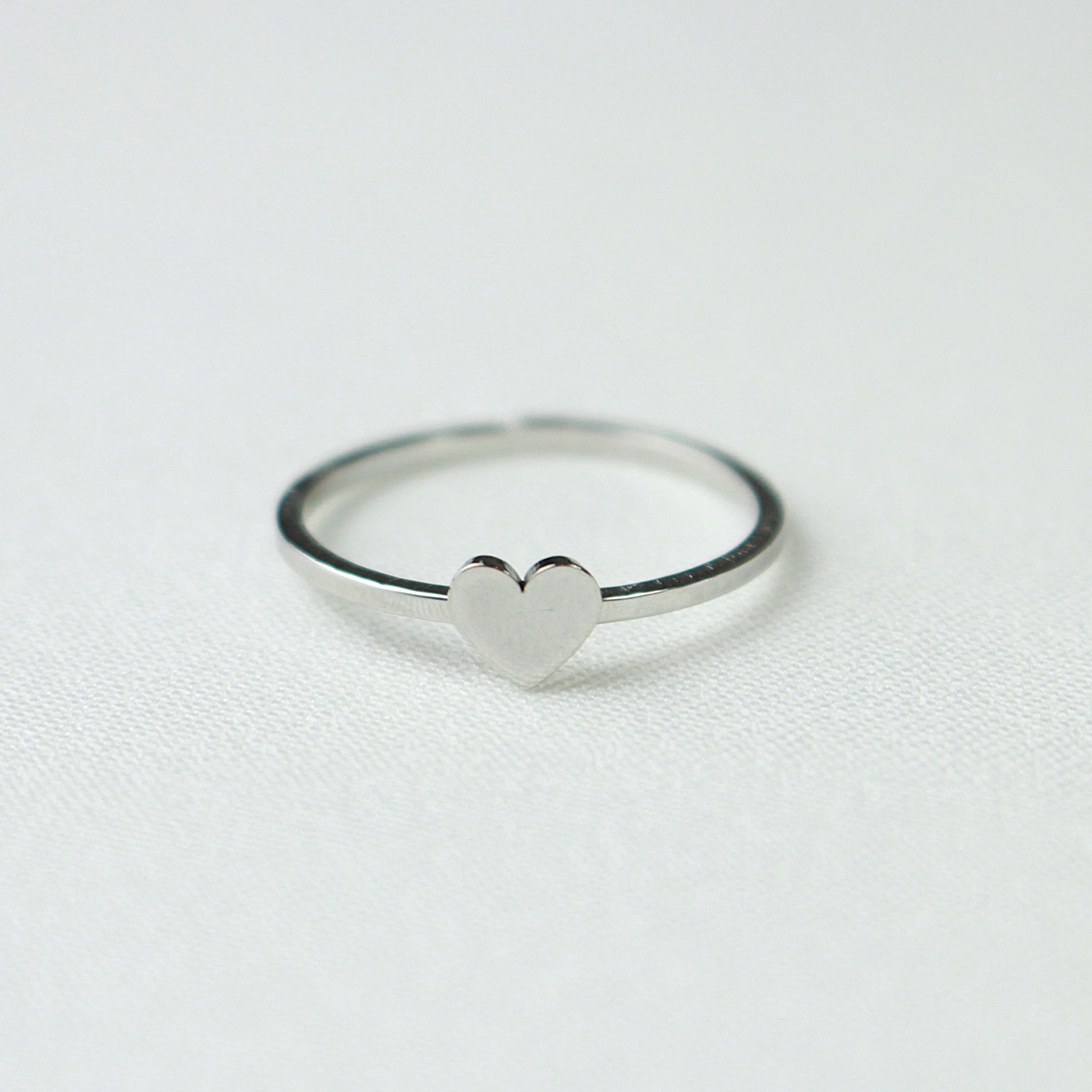 Silver Dainty Heart Ring Valentines