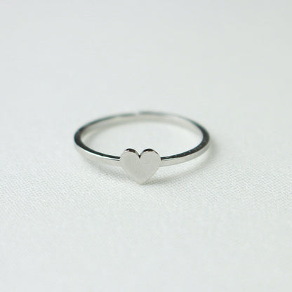 Silver Dainty Heart Ring Valentines
