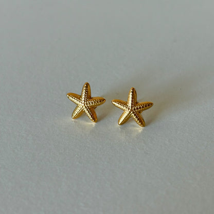 Starfish Gold Earrings Non Tarnish