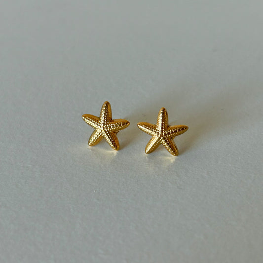 Starfish Gold Earrings Non Tarnish