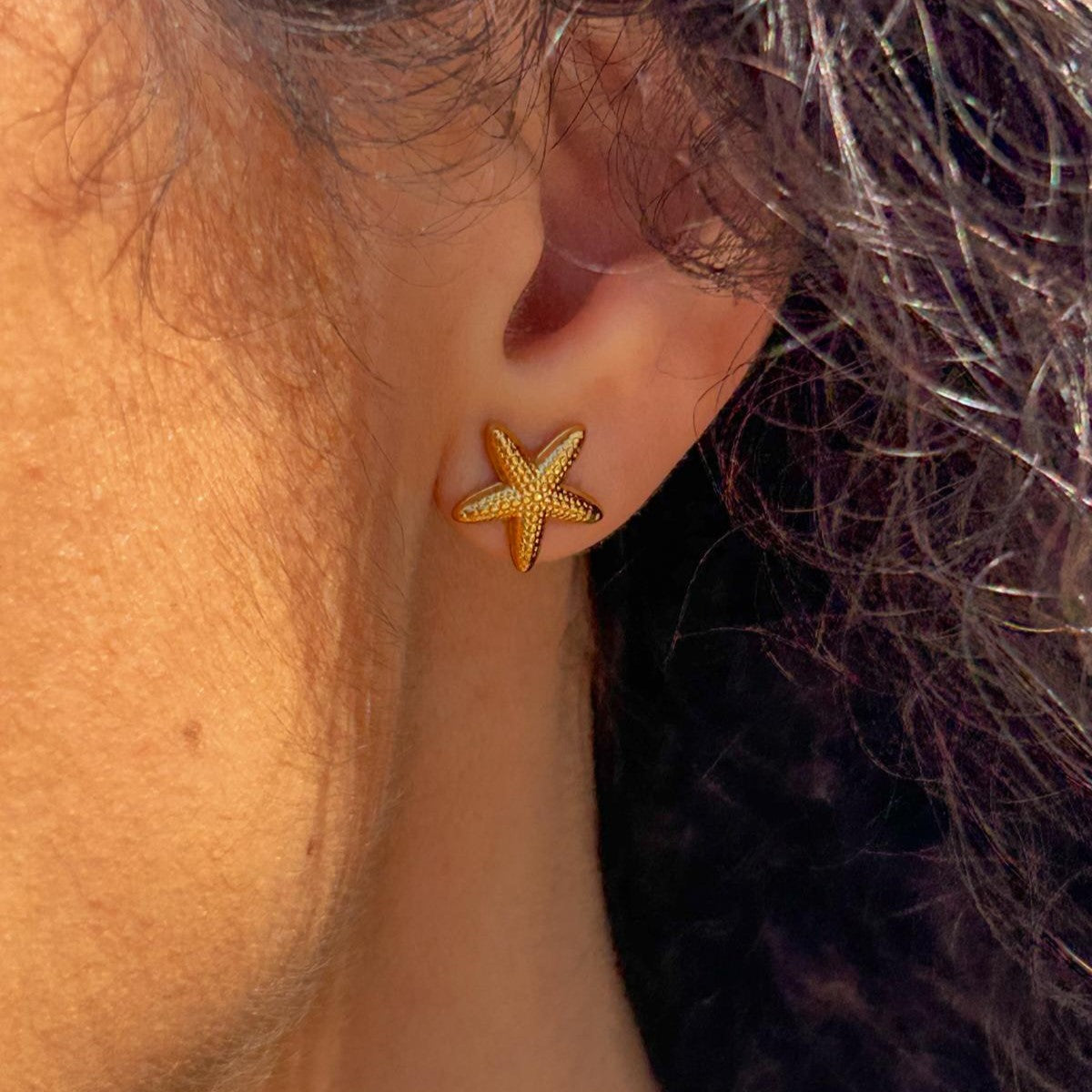 Starfish Gold Earrings Non Tarnish 2