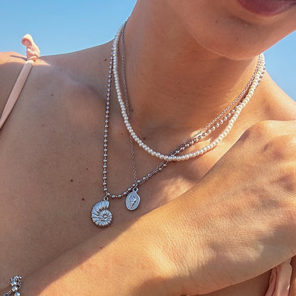 Summer Silver Necklace Stack Non Tarnish