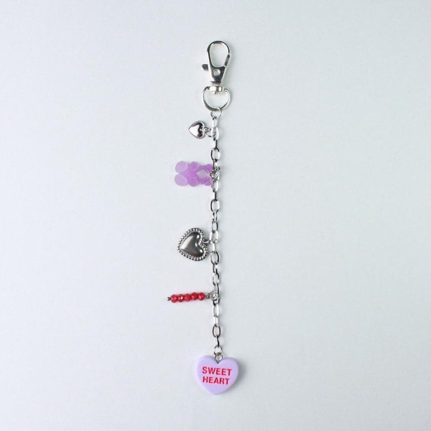 Valentines Day Silver Bag Charm