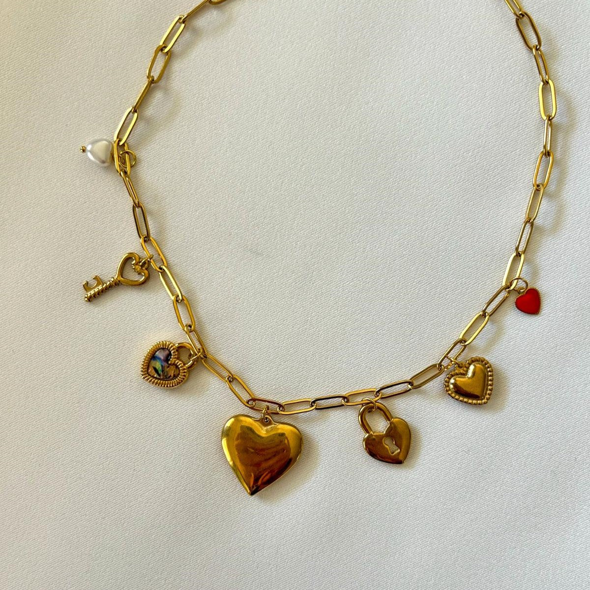 Valentines day charm necklace