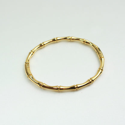 gold bambu bangle stainless steel