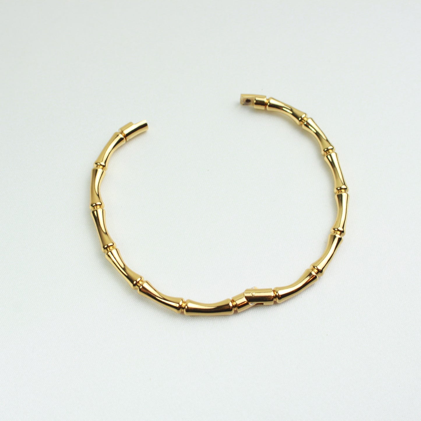 gold bambu bangle stainless steel open